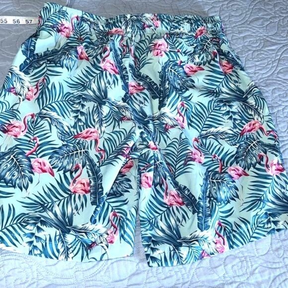 Surplus Mens Tropical Flamingo Swim Trunks - Picture 5 of 7